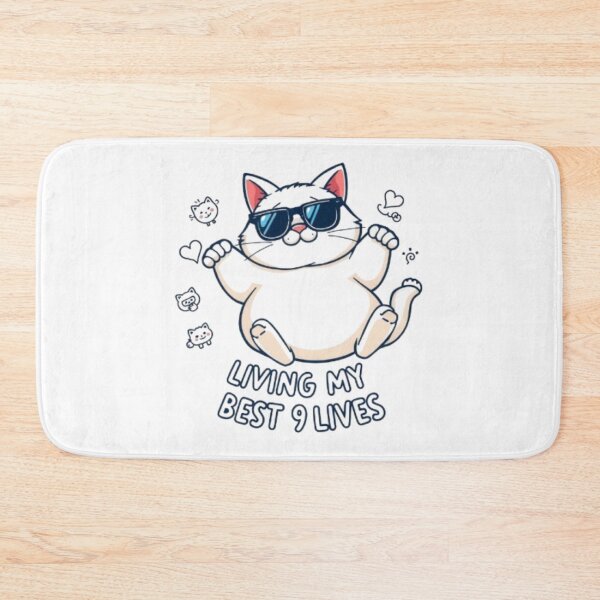 Item preview, Gumbus Funny Cat / Living My Best 9 Lives Meme  designed and sold by MystiColo.