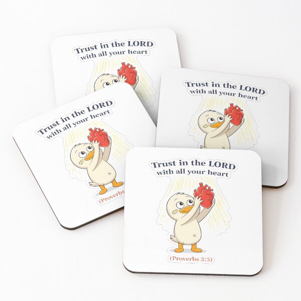 Item preview, Cute Christian Duck Sticker - Proverbs 3:5  designed and sold by Faithlines.
