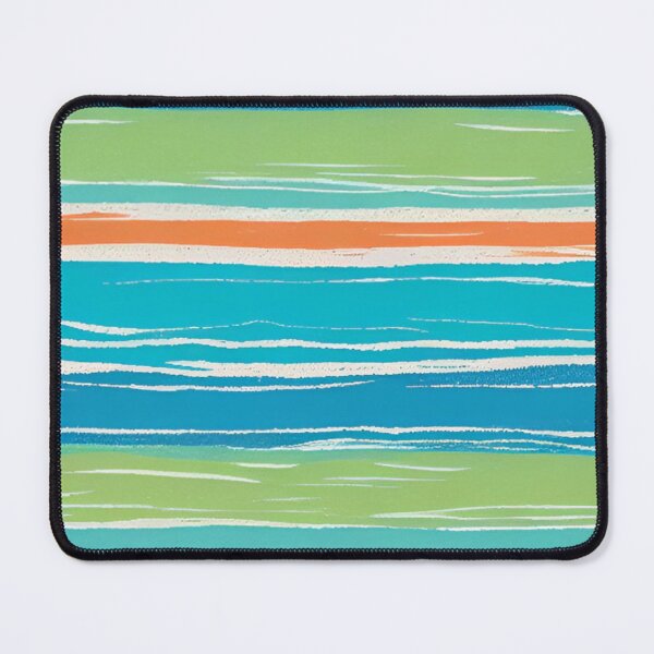 Item preview, Modern Brush Stroke Stripes in Turquoise and Orange designed and sold by AlxVel.