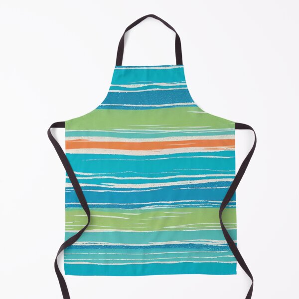 Item preview, Modern Brush Stroke Stripes in Turquoise and Orange designed and sold by AlxVel.