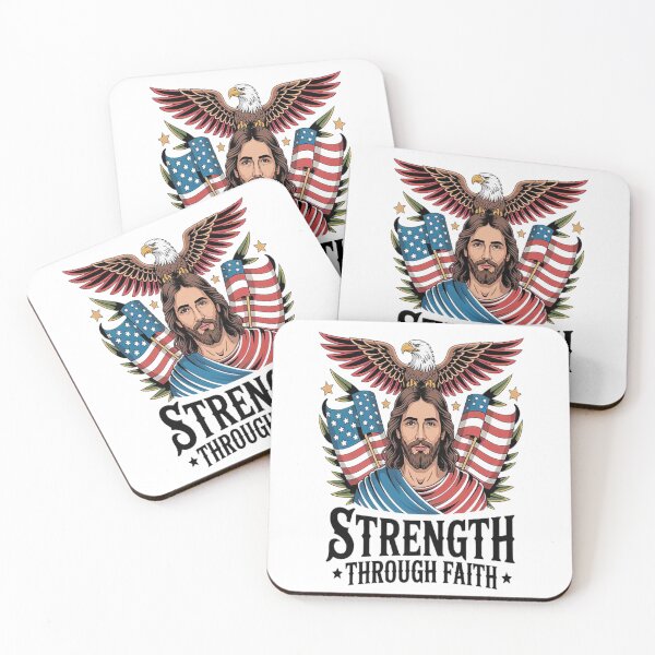 Item preview, Strength Through Faith In God We Trust Patriotic Spirituality designed and sold by NicolaMail.