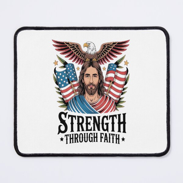 Item preview, Strength Through Faith In God We Trust Patriotic Spirituality designed and sold by NicolaMail.