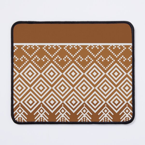 Item preview, Thai traditional textile pattern in pixel art style with elegant gold tones. designed and sold by Line-Aura.