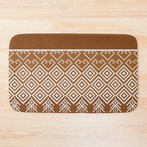 Item preview, Thai traditional textile pattern in pixel art style with elegant gold tones. designed and sold by Line-Aura.