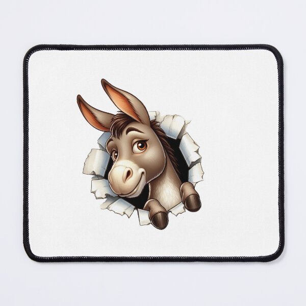 Item preview, Cute Donkey Peeking Through Ripped Paper 3D Effect Illustration designed and sold by KrisGraphic45.