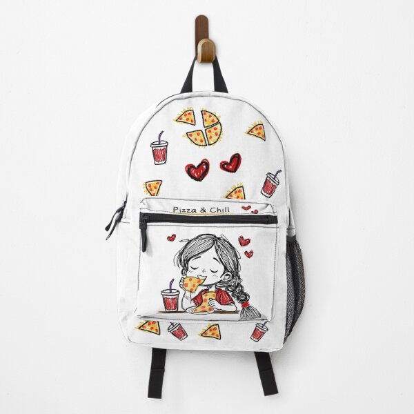 Item preview, Thursday Mood Sticker Pizza and Chill | Funny Relatable Tired Girl Cartoon Aesthetic designed and sold by Moodypops.