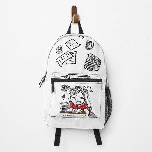 Item preview, Relatable Overwhelmed Mood Cartoon – Funny “Too Much To Do” Doodle Sticker designed and sold by Moodypops.
