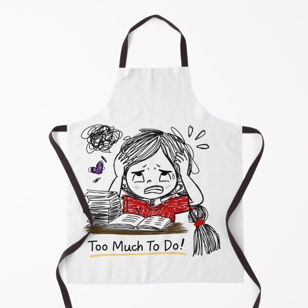 Item preview, Relatable Overwhelmed Mood Cartoon – Funny “Too Much To Do” Doodle Sticker designed and sold by Moodypops.