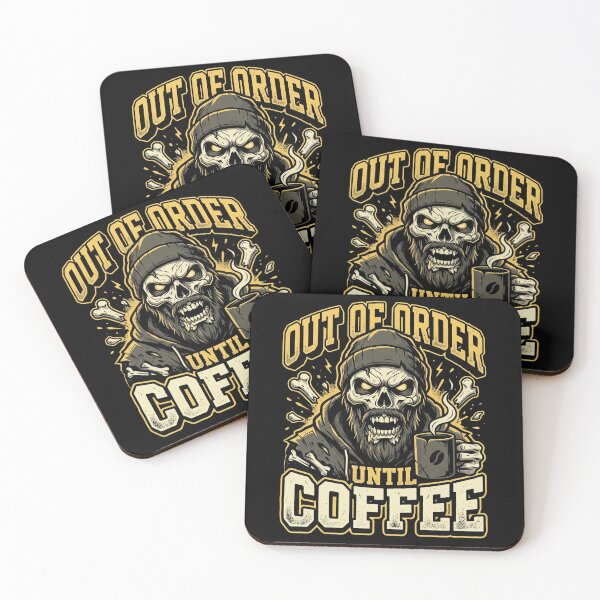 Item preview, Out of Order Until Coffee Zombie Design designed and sold by Quiet Chaos Club.