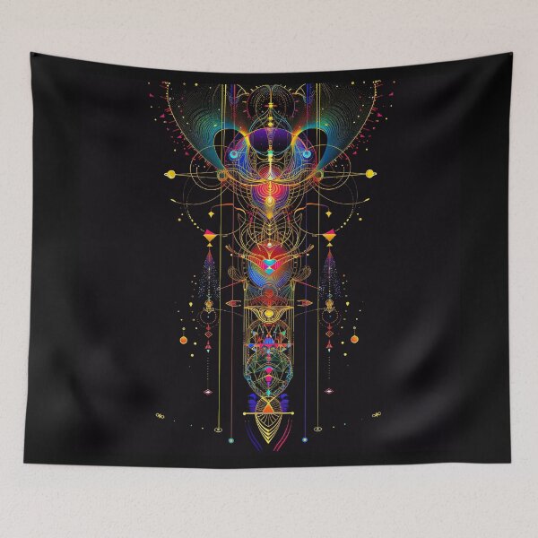Item preview, Om Sacred Geometry – Psychedelic Rave Art designed and sold by LenariumArt.