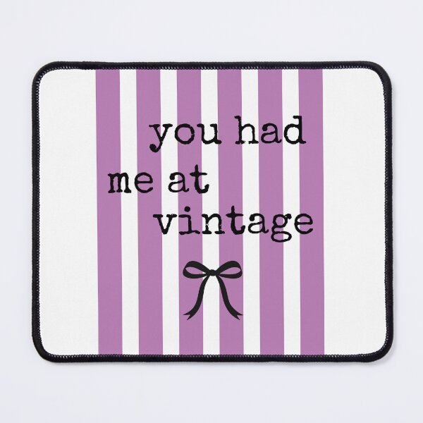 Item preview, You Had Me At Vintage | Thrift Store Quote | Pink Vertical Stripes designed and sold by Fern and Quill.