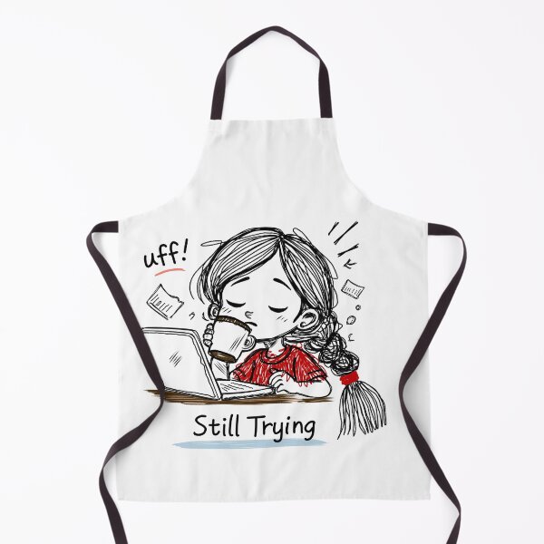 Item preview, Relatable Tired Mood Cartoon – Funny Coffee Girl Doodle Sticker designed and sold by Moodypops.