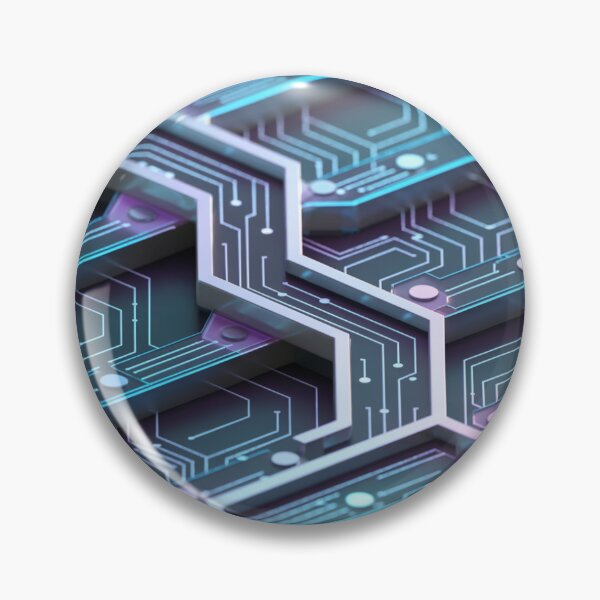 Item preview, Neon Blue & Purple Hexagonal Circuit Board Seamless Pattern designed and sold by Midnight Veil Designs.