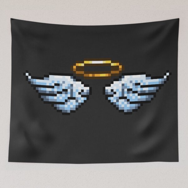 Item preview, Retro Pixel Art Small Pocket Angel Wings and Halo  designed and sold by OneToTee.