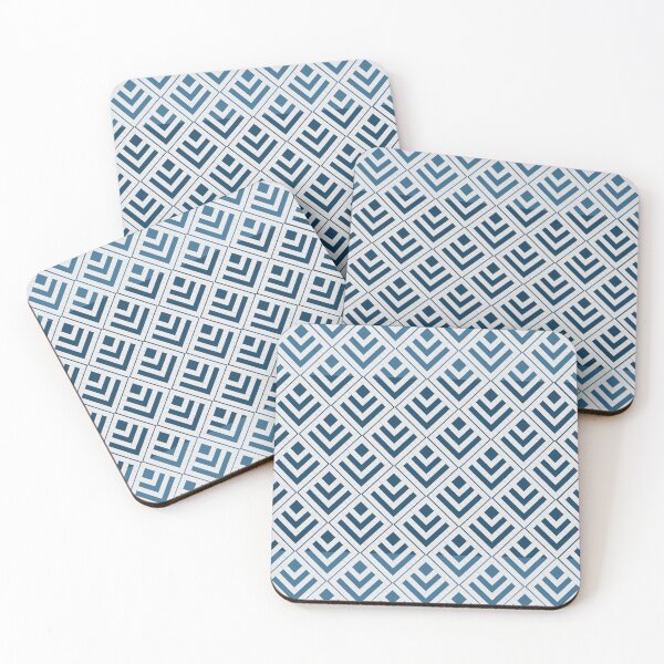 Item preview, White and blue pixel art pattern featuring a clean, fresh, and calming aesthetic designed and sold by Line-Aura.