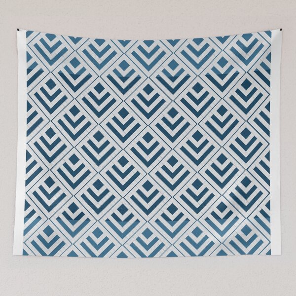 Item preview, White and blue pixel art pattern featuring a clean, fresh, and calming aesthetic designed and sold by Line-Aura.