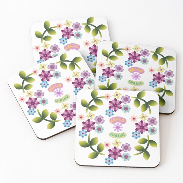 Item preview, Hello Spring Floral Wreath Cute Pastel Flowers Cottagecore Coquette Aesthetic Design designed and sold by HopeAndHustle.