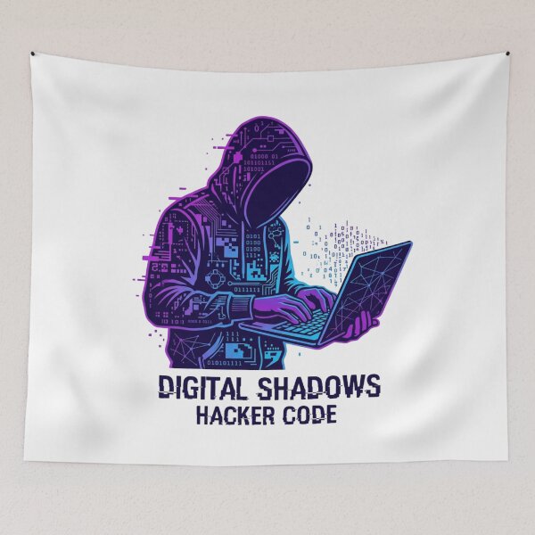 Item preview, Digital Shadow Hacker Anonymous Shirt designed and sold by KurtByteStudio.
