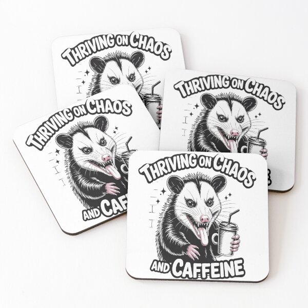 Item preview, Thriving on Chaos and Caffeine Raccoon designed and sold by mandiana.