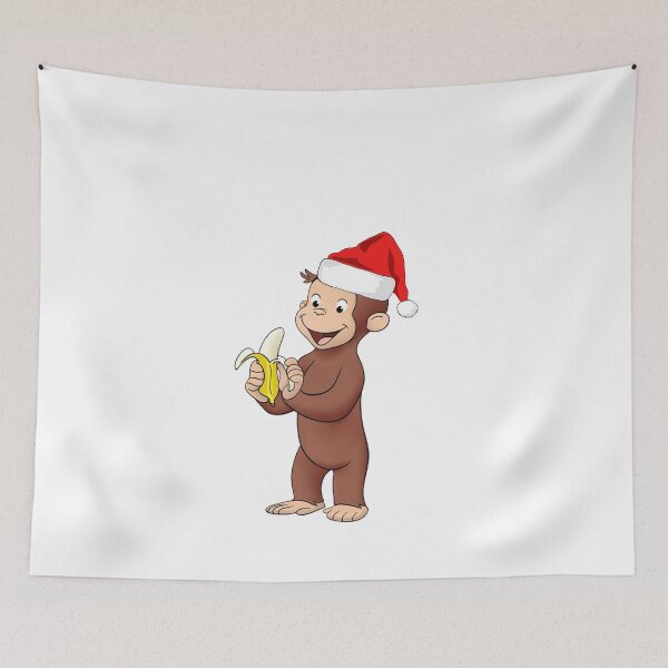 Item preview, curious george eat banana on winter season designed and sold by oran9e.