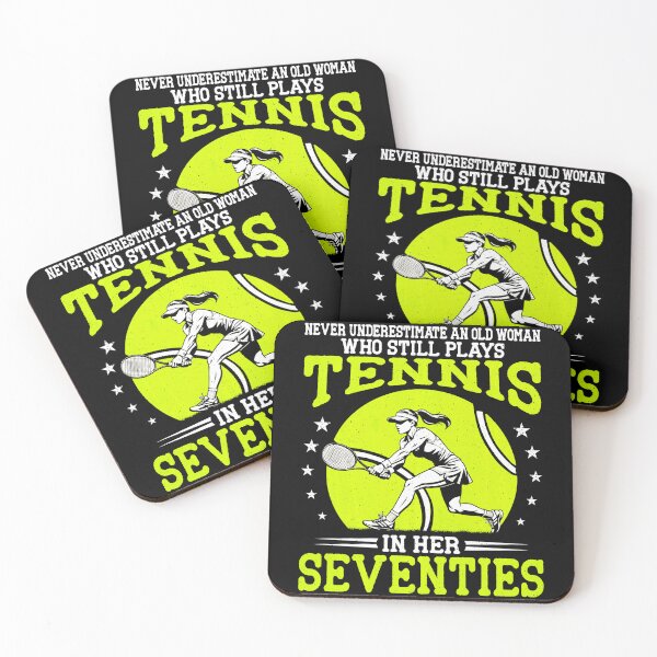 Item preview, Still Plays Tennis in Her Seventies Funny Tennis Player  designed and sold by WayTBeenkenArt.