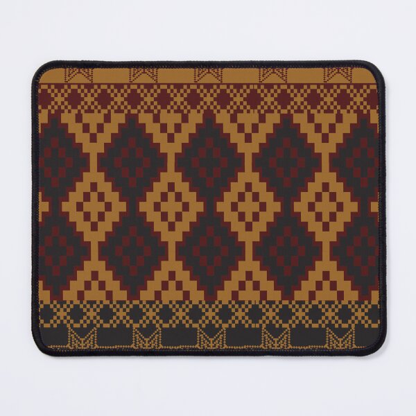 Item preview, Thai traditional textile pattern in pixel art style with elegant gold tones designed and sold by Line-Aura.