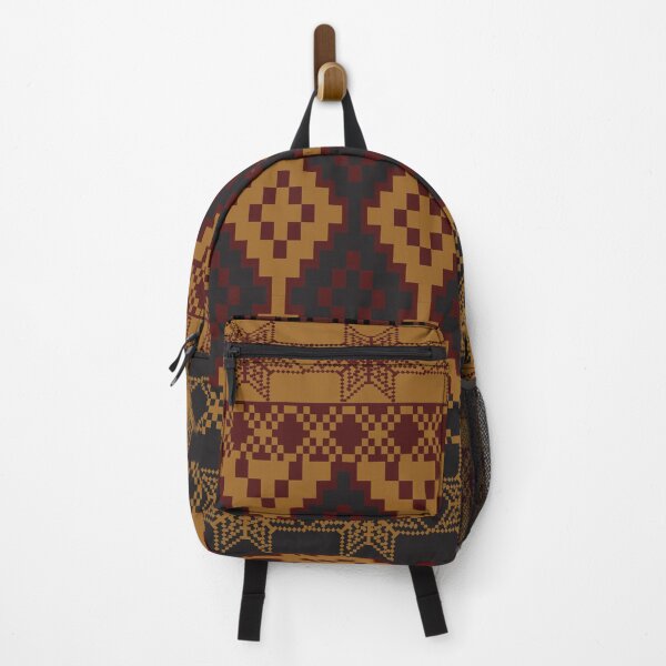 Item preview, Thai traditional textile pattern in pixel art style with elegant gold tones designed and sold by Line-Aura.