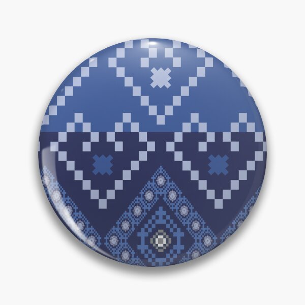 Item preview, White and blue pixel art pattern featuring a clean, fresh, and calming aesthetic designed and sold by Line-Aura.