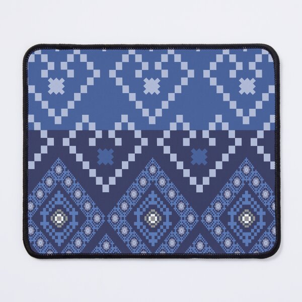 Item preview, White and blue pixel art pattern featuring a clean, fresh, and calming aesthetic designed and sold by Line-Aura.