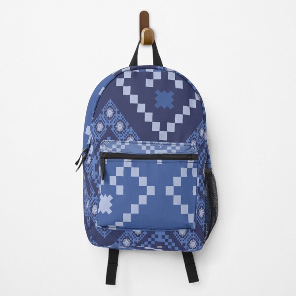 Item preview, White and blue pixel art pattern featuring a clean, fresh, and calming aesthetic designed and sold by Line-Aura.