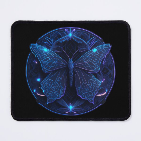 Item preview, Butterfly Cyberpunk Neon Totem Animal Psytrance Rave Visionary art designed and sold by LenariumArt.