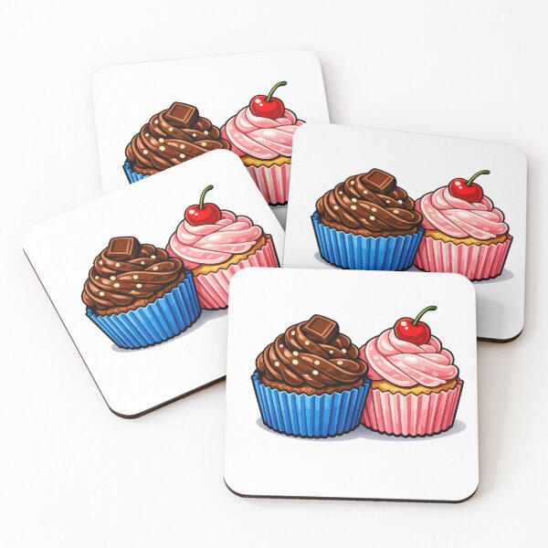 Item preview, Duo of Cupcakes – Illustrated Treat designed and sold by Elyna-Shop.