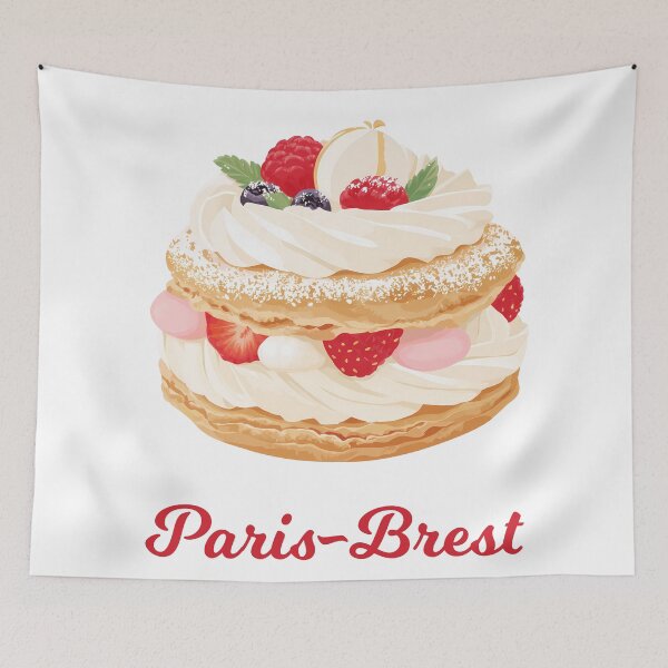 Item preview, Paris-Brest French Pastry Cute Dessert Art designed and sold by BobaBunny76.
