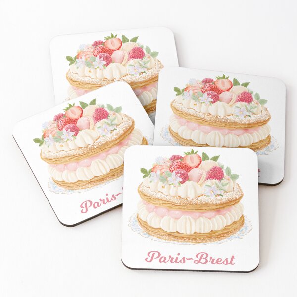 Item preview, Paris-Brest French Pastry Cute Dessert Art designed and sold by BobaBunny76.