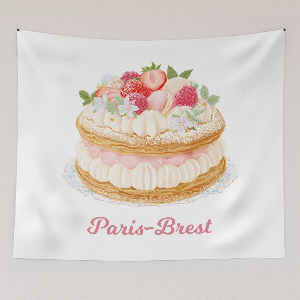 Item preview, Paris-Brest French Pastry Cute Dessert Art designed and sold by BobaBunny76.