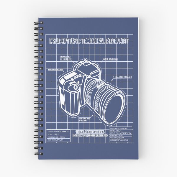 Item preview, DSLR Optical System - Technical Blueprint Illustration designed and sold by byRocco.