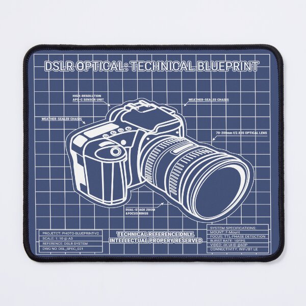 Item preview, DSLR Optical System - Technical Blueprint Illustration designed and sold by byRocco.