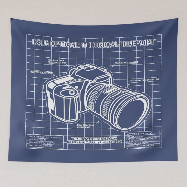 Item preview, DSLR Optical System - Technical Blueprint Illustration designed and sold by byRocco.