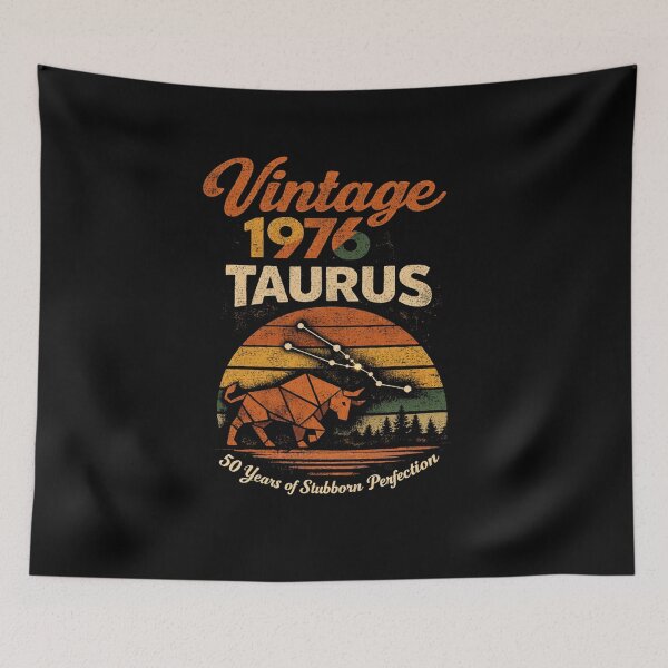 Item preview, Vintage 1976 Taurus 50th Birthday Retro Zodiac designed and sold by 97Ts.