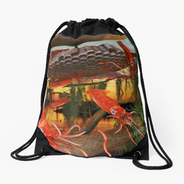 Ocean Invasion #8: Tending the Squid Hive Drawstring Bag