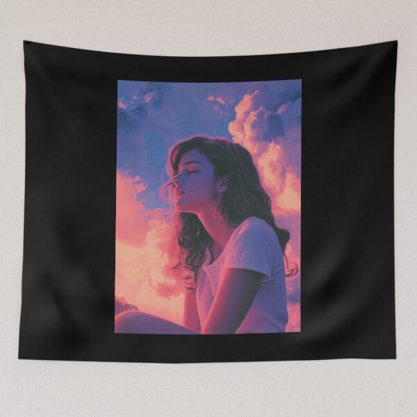 Item preview, Summertime Sadness - Lofi Dreaming Girl Aesthetic Art designed and sold by LenariumArt.