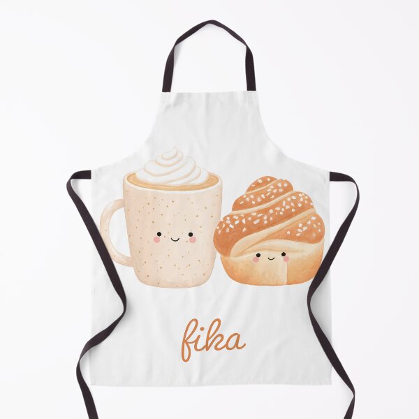 Item preview, Kawaii Coffee and Kanelbullar Fika Cute Scandinavian Art designed and sold by BobaBunny76.
