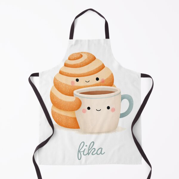Item preview,  Kawaii Coffee and Kanelbullar Fika Cute Scandinavian Art designed and sold by BobaBunny76.