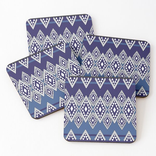 Item preview, White and blue pixel art pattern featuring a clean, fresh, and calming aesthetic designed and sold by Line-Aura.