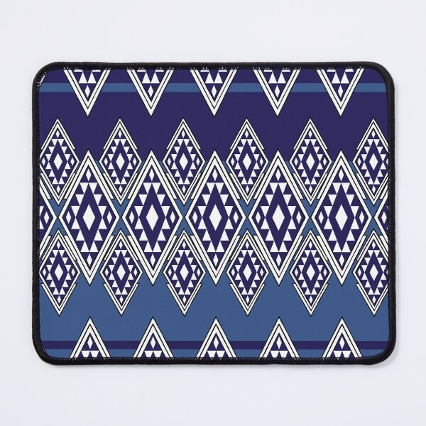 Item preview, White and blue pixel art pattern featuring a clean, fresh, and calming aesthetic designed and sold by Line-Aura.