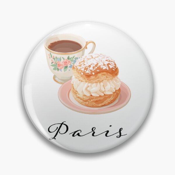 Item preview, Paris-Brest and Coffee Cute French Café Dessert Art designed and sold by BobaBunny76.
