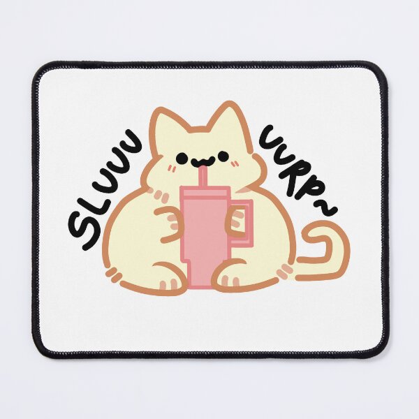 Item preview, cute kawaii cat drinking from a cup designed and sold by MalicaMistyface.