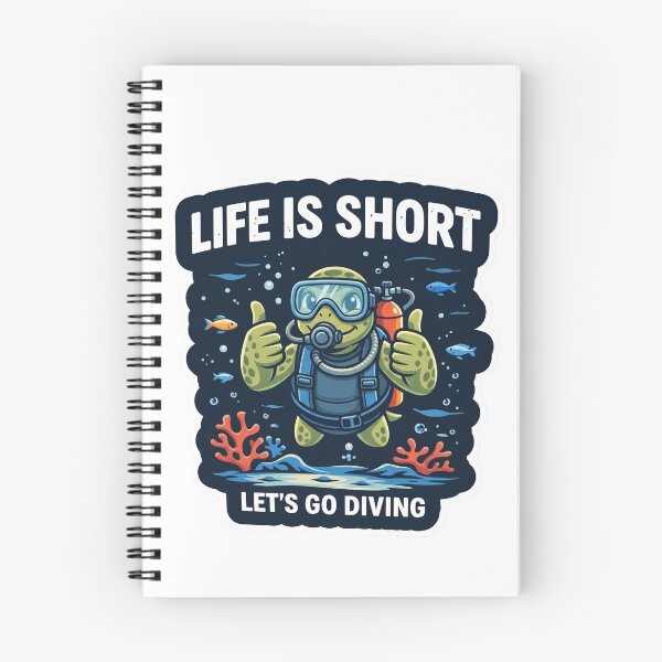 Item preview, Life Is Short Let’s Go Diving – Funny Turtle Scuba Diver Design designed and sold by Brinevex Co..