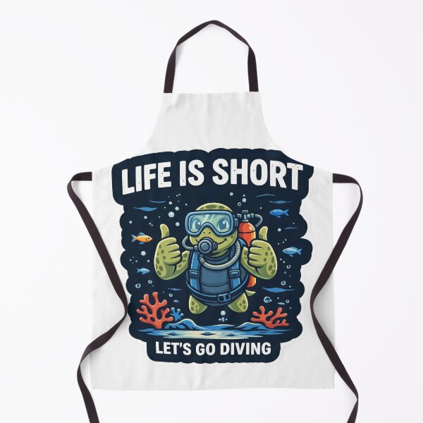 Item preview, Life Is Short Let’s Go Diving – Funny Turtle Scuba Diver Design designed and sold by Brinevex Co..