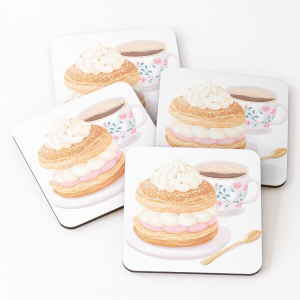 Item preview, Paris-Brest and Coffee Cute French Café Dessert Art designed and sold by BobaBunny76.